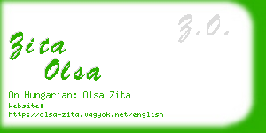 zita olsa business card